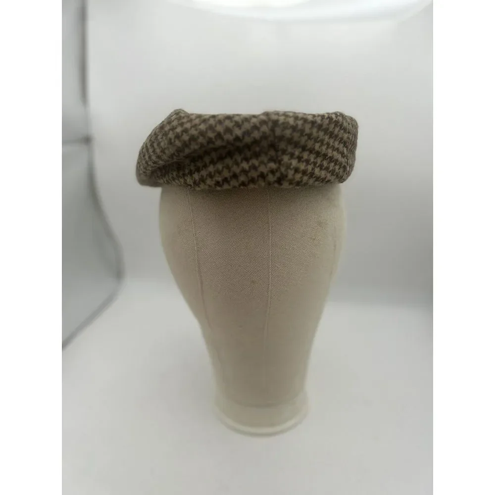 100% WOOL TWEED 6 PANELS CAP Classic Driving Newsboy‎ Gatsby Motoring VINTAGE